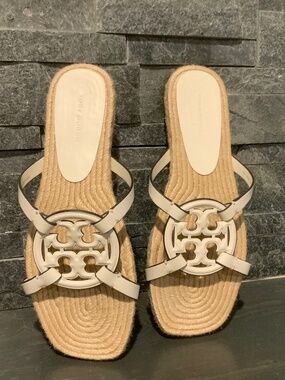 Tory Burch Bombe Miller espadrille sandals size 6